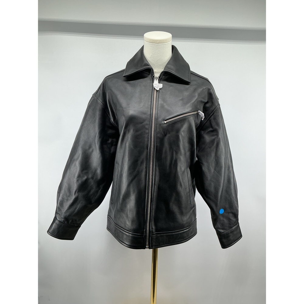 100% Leather Oversized Bomber Jacket